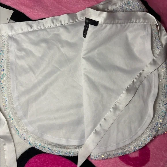 Forever 21 White Sequin Wrap Skirt - Picture 10 of 14